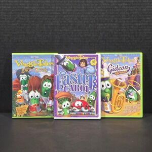 VeggieTales DVD Lot 3 Lord of the Beans An Easter Carol Gideon Tuba Warrior Kids